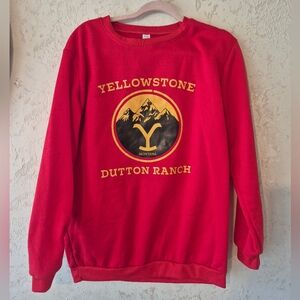 Yellowstone Dutton Ranch Sweater, Red, XL